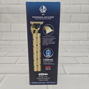 SMS professional hair clipper -gold Stainless Steel 1300ma   USB Charger